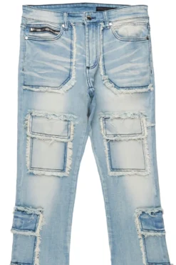 Tyrell Blue Stacked Flare Cargo Jean 15 Tyrell Blue Stacked Flare Cargo Jean -The Fresh Brand Shop Tyrell Blue Flare Cargo Jean2 scaled
