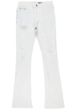 Vanni White Stacked Flare Jean 8 Vanni White Stacked Flare Jean -The Fresh Brand Shop Vanni White Stacked Flare Jean1 scaled