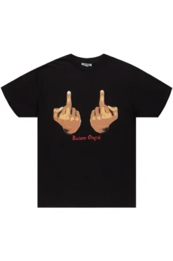 Walkon Black Graphic T-Shirt