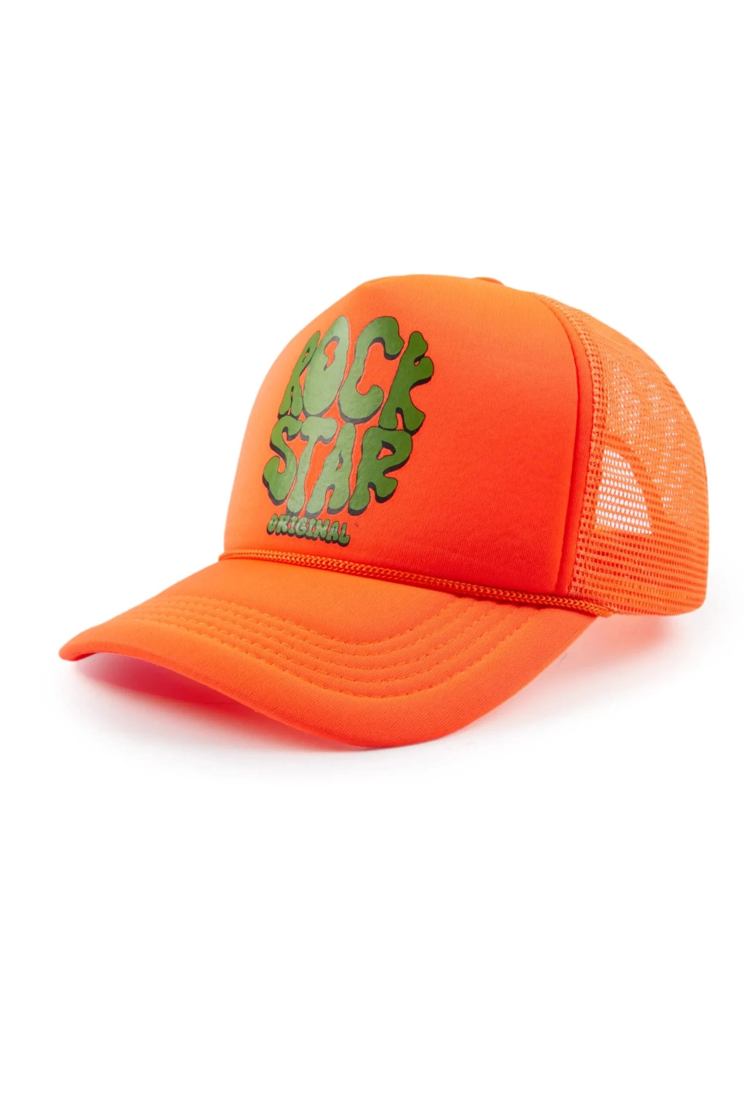 Warblen Neon Orange Trucker Hat 2 Warblen Neon Orange Trucker Hat - Image 2