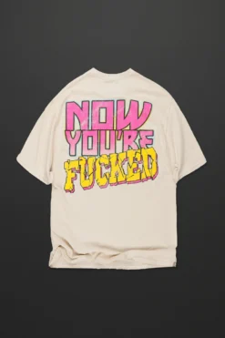 Wolfen Beige Graphic T-Shirt -The Fresh Brand Shop Wolfen Beige Graphic T Shirt3 scaled