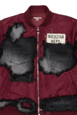 Xylo Burgundy Patchwork Bomber Jacket -The Fresh Brand Shop XyloBurgandyPatchworkBomberJacket3 4a61a266 0864 4555 9ddb b90660a40cc2 scaled