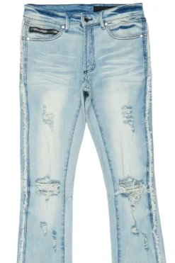 Zene Light Blue Stacked Flare Jean -The Fresh Brand Shop ZeneLightBlueStackedFlareJean2